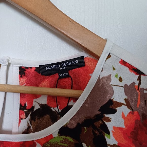 Mario Serrani Soft Floral Sleeveless Top XL - Picture 2 of 12